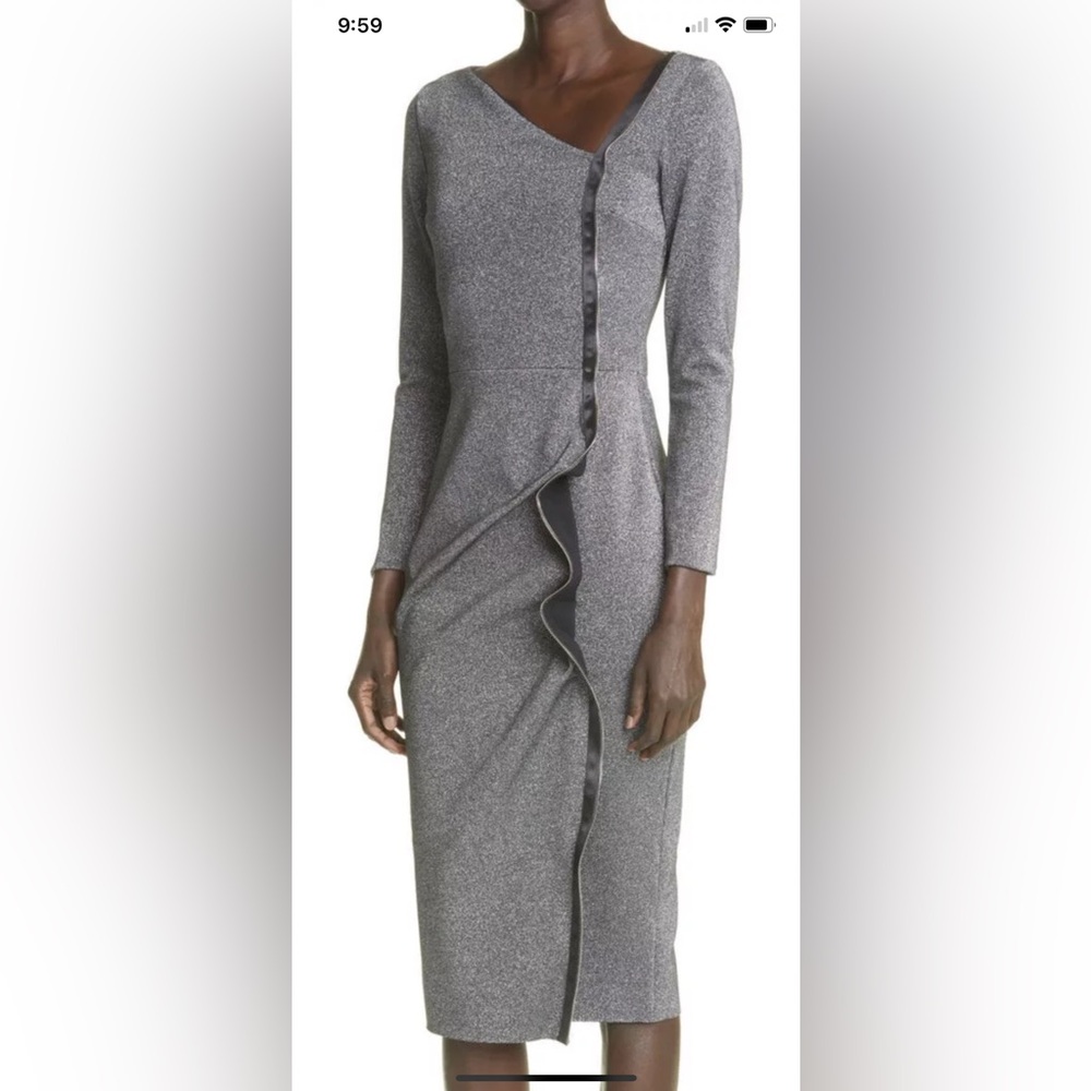 Chiara Boni La Petite Robe Page Sugar Ruffled Jersey Dress. Retail $695